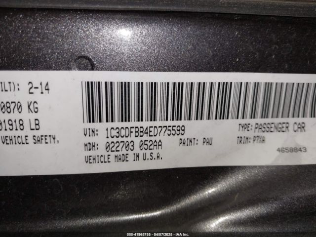 1C3CDFBB4ED775599 Dodge DART SXT