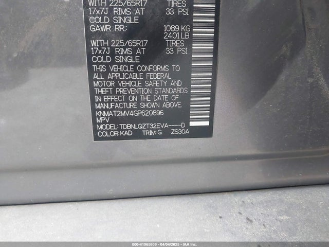 Nissan ROGUE SV 2016 KNMAT2MV4GP620896 Image 9