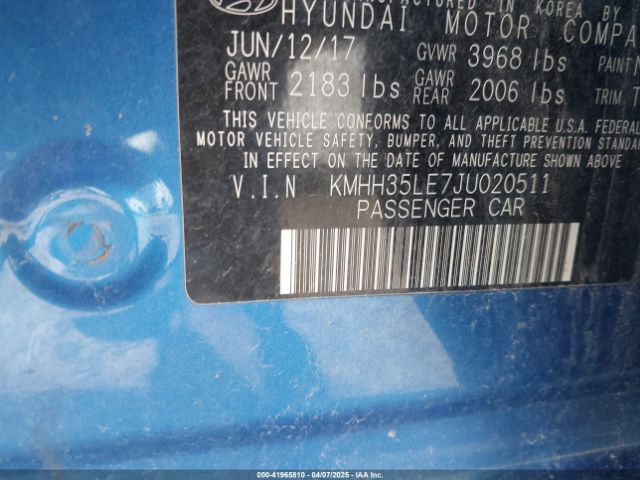 KMHH35LE7JU020511 Hyundai ELANTRA GT