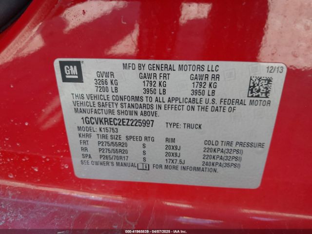 2014 CHEVROLET SILVERADO 1500 1GCVKREC2EZ225997 Photo 8