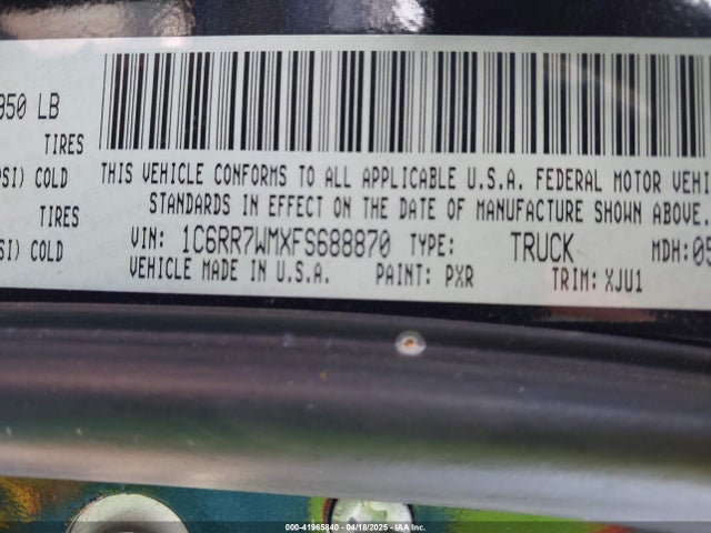 1C6RR7WMXFS688870 RAM 2015