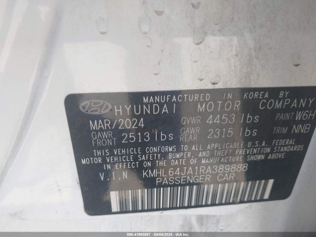 KMHL64JA1RA389888 Hyundai SONATA SEL