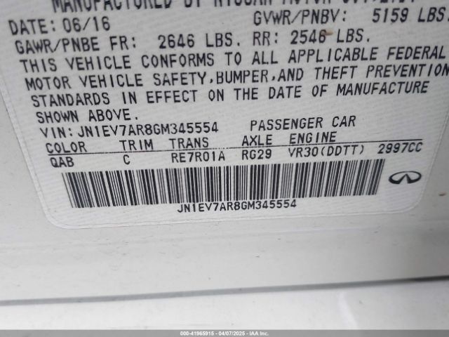 JN1EV7AR8GM345554 Infiniti Q50 3.0t Premium
