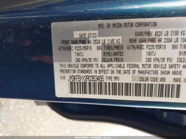 JM3KFBXY2R0353455 Mazda Cx-5 2.5 Turbo Signature