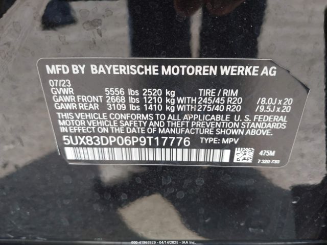 5UX83DP06P9T17776 BMW X3 M40i