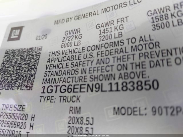 1GTG6EEN9L1183850 GMC Canyon 4wd  Short Box Denali