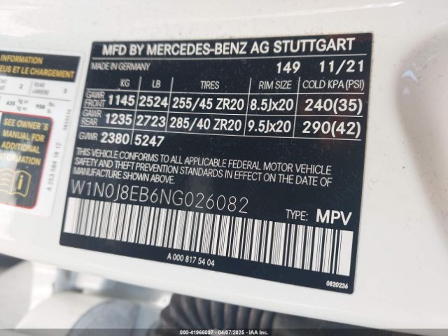 W1N0J8EB6NG026082 Mercedes-Benz Glc 300 4matic Coupe