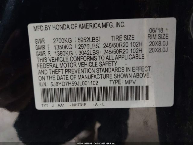 2018 ACURA MDX SPORT HYBRID 5J8YD7H59JL001102 Photo 8