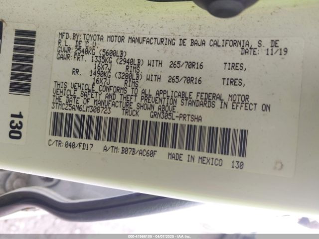 3TMCZ5AN6LM308723 Toyota Tacoma Trd Off-road