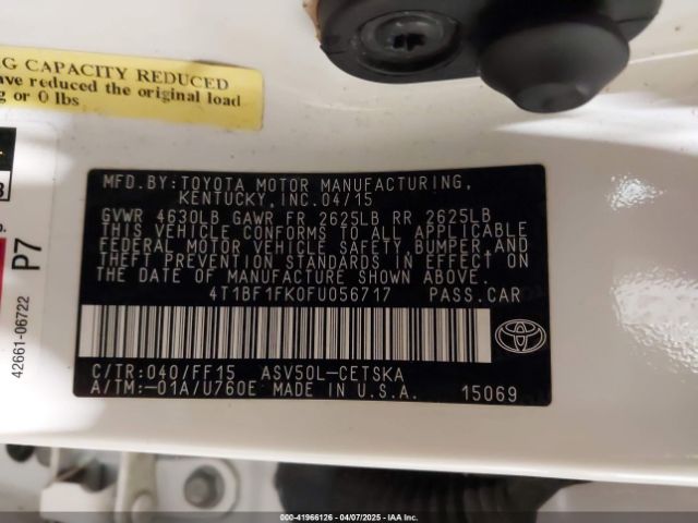 4T1BF1FK0FU056717 Toyota CAMRY SE