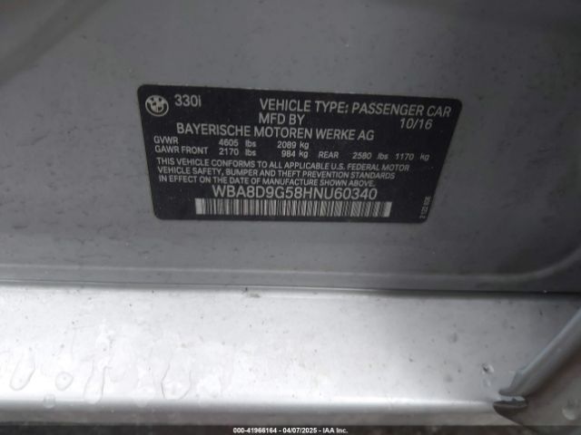 WBA8D9G58HNU60340 BMW 330i Xdrive