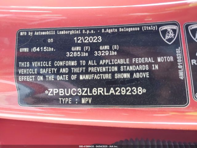 2024 LAMBORGHINI URUS ZPBUC3ZL6RLA29238 Photo 8