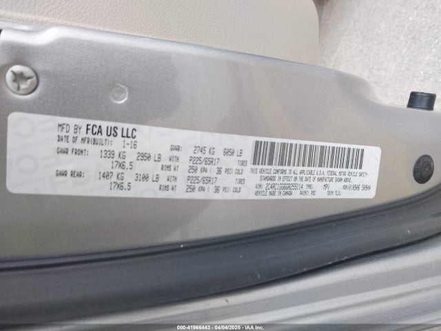2C4RC1GG6GR255114 Chrysler Town & Country Limited Platinum