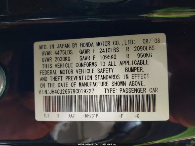2009 ACURA TSX JH4CU26679C019227 Photo 8