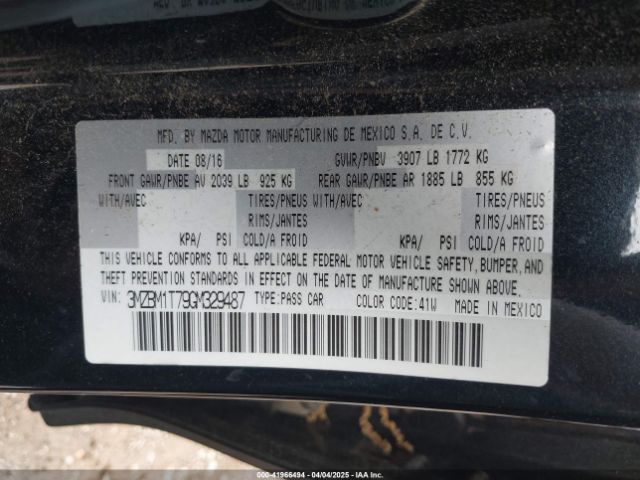 3MZBM1T79GM329487 Mazda Mazda3 I Sport