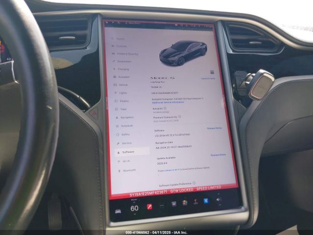 5YJSA1E25MF423671 Tesla Model S Long Range Dual Motor All-wheel Drive/long Range Plus Dual Motor All-wheel Drive