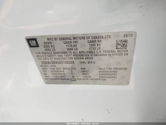2GKALSEK5E6126228 GMC Terrain Slt-1