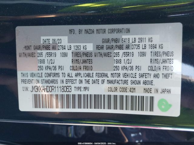 JM3KKAHD0R1118063 Mazda Cx-90 3.3 Turbo Select