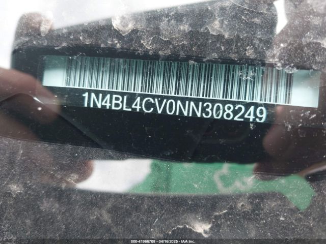1N4BL4CV0NN308249 Nissan Altima Sr Fwd