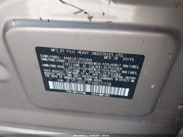 JF2SJAGC7FH802228 Subaru Forester 2.5i Premium