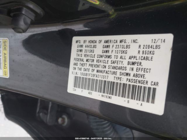 19UUB1F39FA010517 Acura TLX