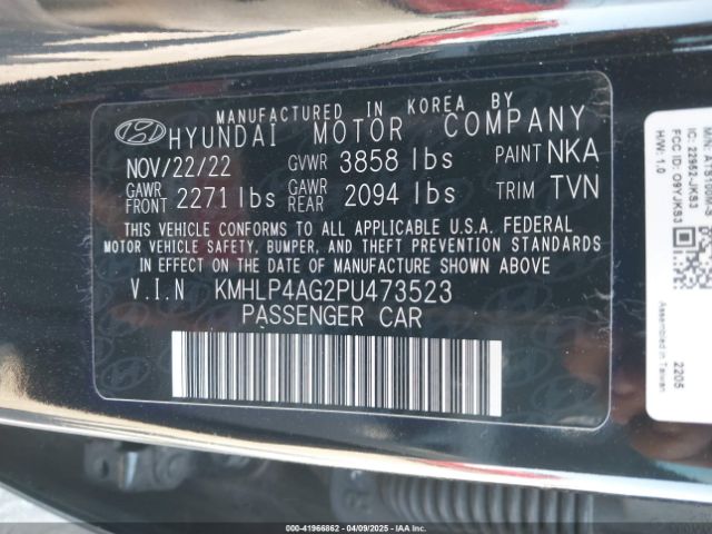 KMHLP4AG2PU473523 Hyundai Elantra Limited