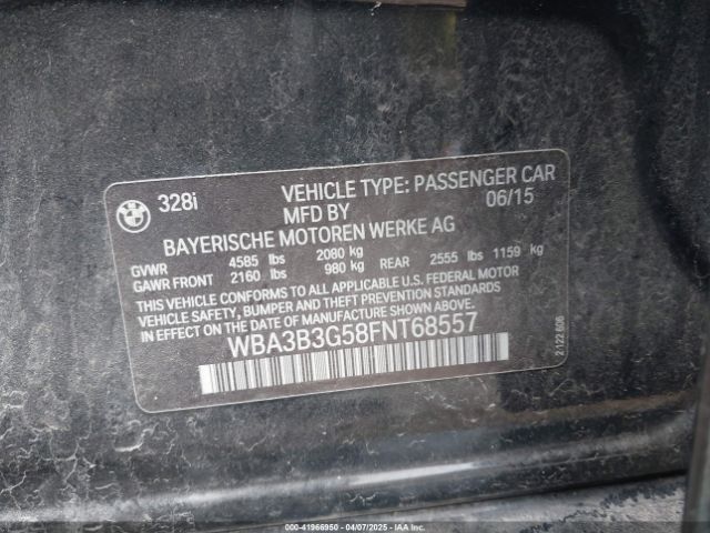 WBA3B3G58FNT68557 BMW 328i Xdrive