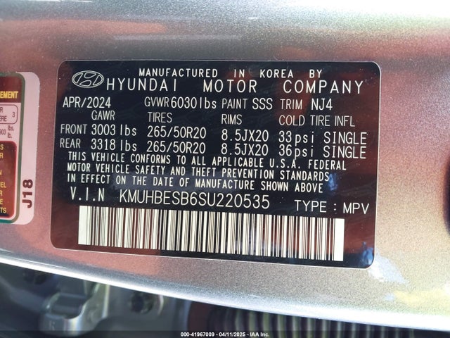 KMUHBESB6SU220535 Genesis Gv80 2.5t Advanced Awd