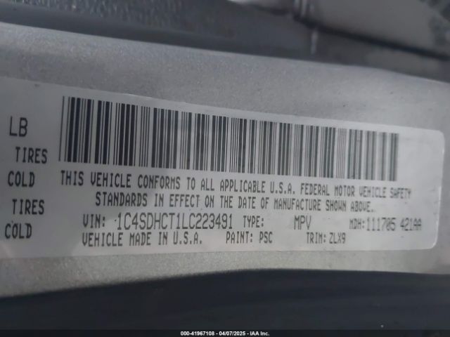 2020 DODGE DURANGO 1C4SDHCT1LC223491 Photo 8