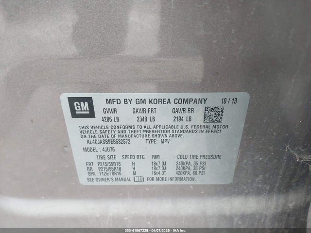 Buick Encore 2014 KL4CJASB9EB582572 Image 9