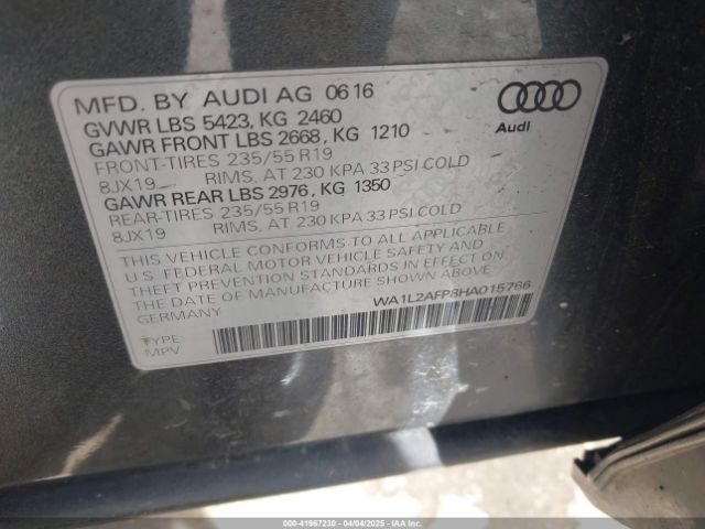 WA1L2AFP8HA015766 Audi Q5 2.0t Premium