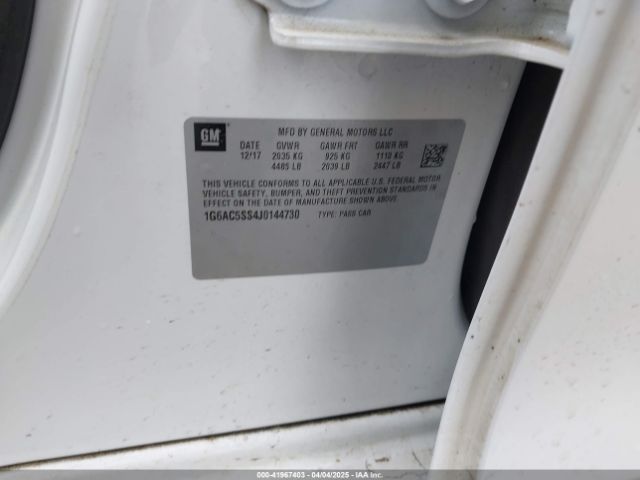 1G6AC5SS4J0144730 Cadillac Ats Premium Luxury