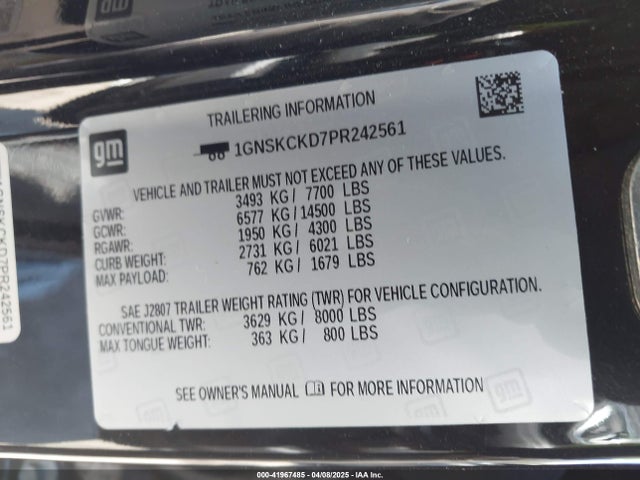 Chevrolet Suburban 4wd Lt 2023 1GNSKCKD7PR242561 Image 9