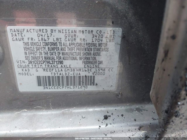 Nissan Versa Note Sv 2017 3N1CE2CP7HL371290 Image 9
