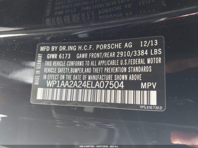WP1AA2A24ELA07504 Porsche Cayenne