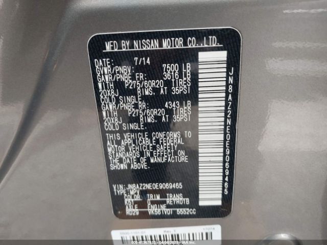 JN8AZ2NE0E9069465 Infiniti QX80