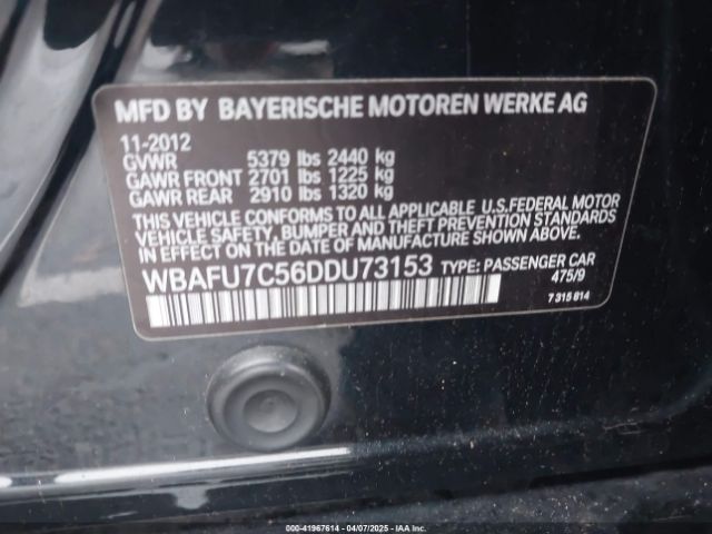 2013 BMW 535I WBAFU7C56DDU73153 Photo 8