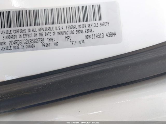2C4RDGEG2KR562730 Dodge Grand Caravan Gt