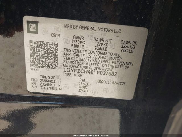 1GYFZCR40LF037682 Cadillac Xt4 Fwd Premium Luxury