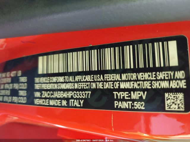 ZACCJABB4HPG33377 Jeep Renegade Latitude Fwd