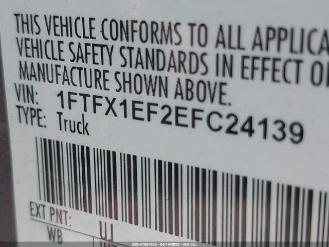 1FTFX1EF2EFC24139 Ford F-150 Stx