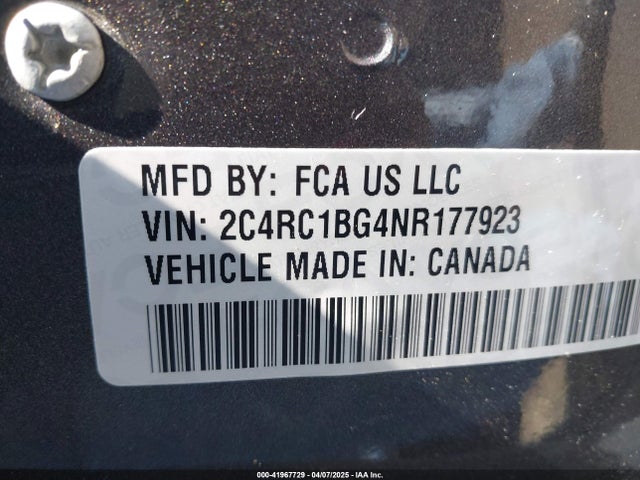 2C4RC1BG4NR177923 Chrysler Pacifica Touring L