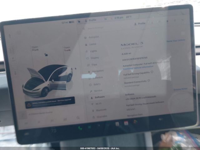 5YJ3E1EA1SF876795 Tesla 2025