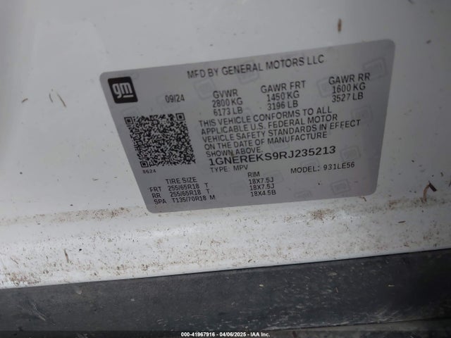1GNEREKS9RJ235213 Chevrolet Traverse Fwd Ls