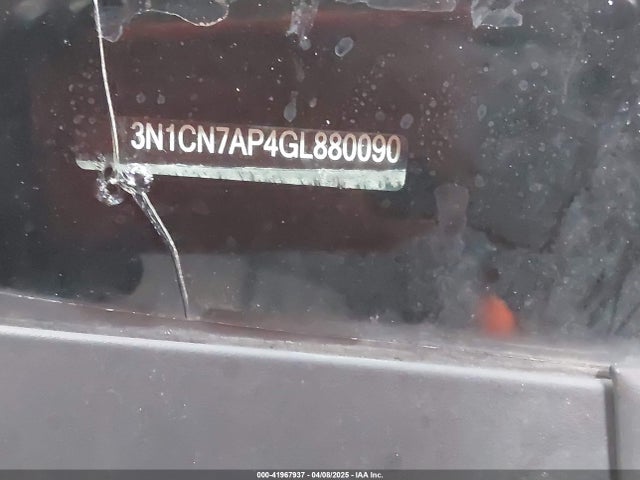 3N1CN7AP4GL880090 Nissan Versa 1.6 Sv