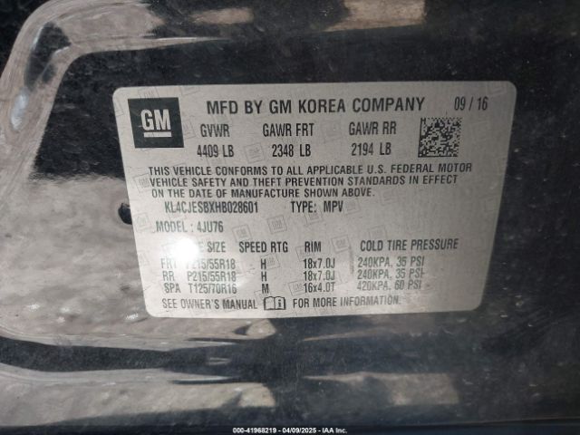 KL4CJESBXHB028601 Buick Encore Preferred