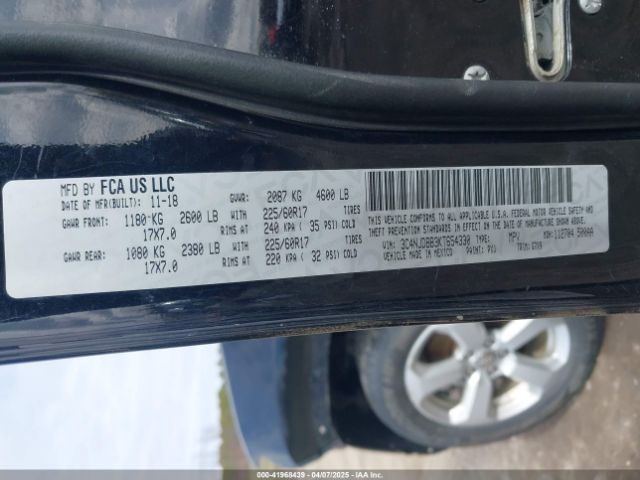 3C4NJDBB3KT654330 Jeep Compass Latitude 4x4