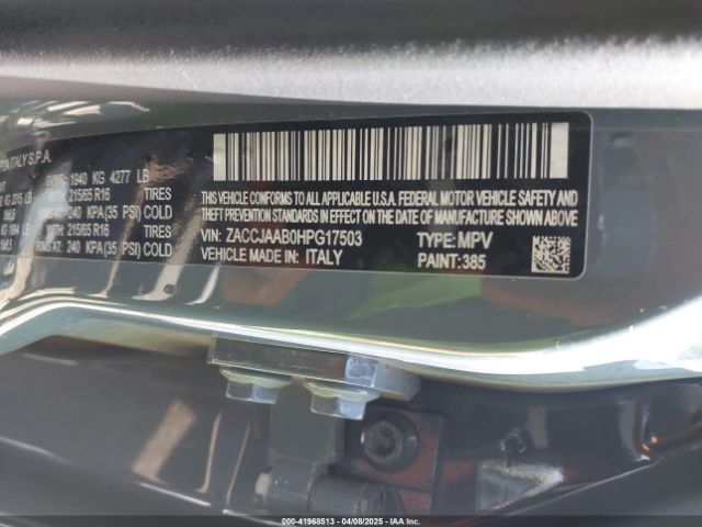 ZACCJAAB0HPG17503 Jeep Renegade Sport Fwd