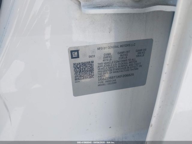 2019 CHEVROLET MALIBU 1G1ZD5ST1KF206825 Photo 8