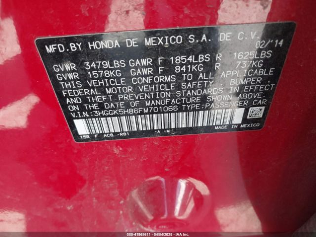 3HGGK5H86FM701066 Honda Fit Ex/ex-l